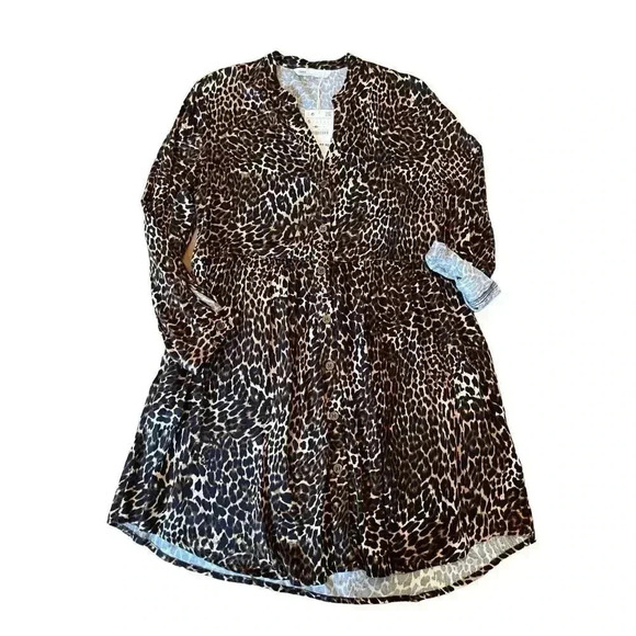 ZARA Animal Print Babydoll Dress Size Small NWT - Picture 5 of 12